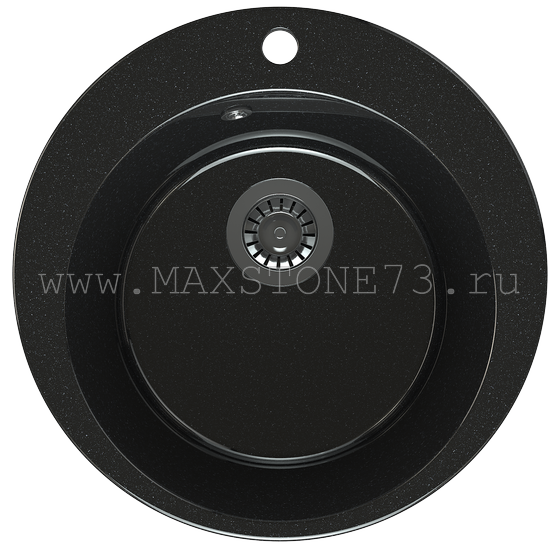 Мойка круглая D495 "MaxsTone *20" Черный (мрамор) 11,5кг